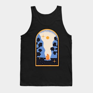 Magical Fire Animated Drawing Digital Art Tank Top